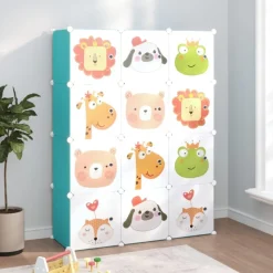 Best Muebles tifón Estantería infantil de cubos con 12 compartimentos verde PP Verde