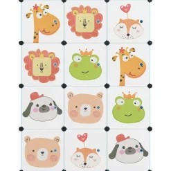 Clearance Muebles tifón Estantería infantil de cubos con 12 compartimentos azul