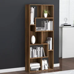 Outlet Muebles tifón Estantería madera contrachapada color roble marrón 67x24x161 cm Marrón
