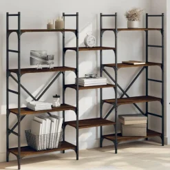 Discount Muebles tifón Estantería madera de ingeniería roble marrón 160x28,5x136,5 cm Marrón