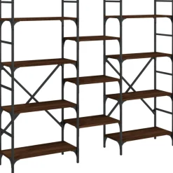 Discount Muebles tifón Estantería madera de ingeniería roble marrón 160x28,5x136,5 cm Marrón