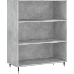 Clearance Muebles tifón Estantería madera de ingeniería gris hormigón 69,5x32,5x90 cm Marrón