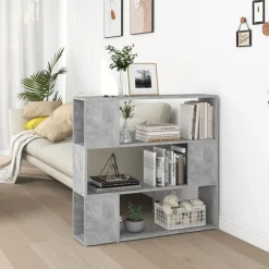 Sale Muebles tifón Estantería/divisor de espacios gris hormigón 100x24x94 cm Gris