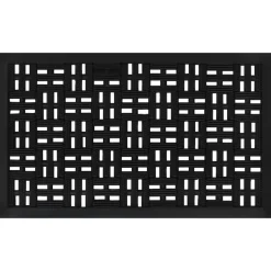Best Muebles tifón Felpudo rectangular de goma 45x75 cm Negro