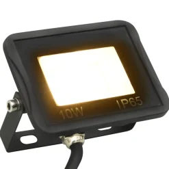 Hot Muebles tifón Foco LED 10 W blanco cálido Negro