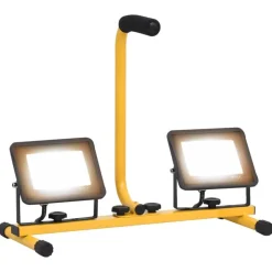 New Muebles tifón Foco LED con asa 2x30 W blanco cálido Negro