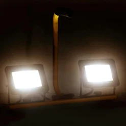 New Muebles tifón Foco LED con asa 2x30 W blanco cálido Negro