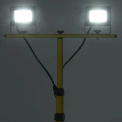 Online Muebles tifón Foco LED con trípode 2x10 W blanco frío Negro