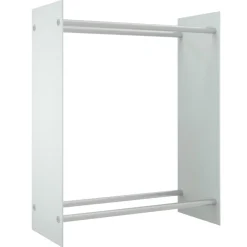 Fashion Muebles tifón Leñero de vidrio templado blanco 80x35x100 cm Blanco