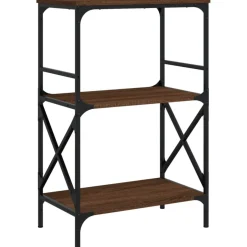Online Muebles tifón Librería 3 estantes madera ingeniería roble marrón 59x35x90,5cm Marrón