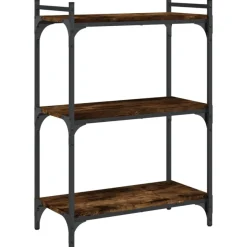 Discount Muebles tifón Librería 3 estantes madera ingeniería roble ahumado 60x30x86 cm Marrón