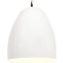 Hot Muebles tifón Lámpara colgante industrial redonda 25 W blanca 42 cm E27 Blanco