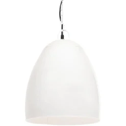 Hot Muebles tifón Lámpara colgante industrial redonda 25 W blanca 42 cm E27 Blanco
