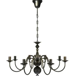 Best Muebles tifón Lámpara de araña antique metal negro 8 bombillas E14 Negro