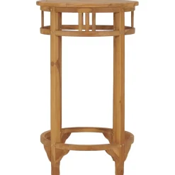 Best Muebles tifón Mesa alta de bar de madera maciza de teca Ø 60 cm Marrón