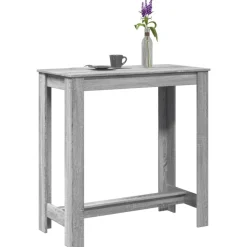 Best Muebles tifón Mesa alta de bar madera ingeniería gris Sonoma 102x50x103,5 cm Gris