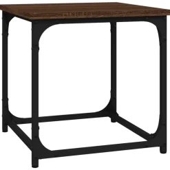 Best Muebles tifón Mesa auxiliar de madera contrachapada marrón roble 40x40x40 cm Marrón