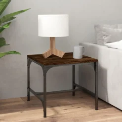 Best Muebles tifón Mesa auxiliar madera contrachapada roble ahumado 40x40x35 cm Marrón