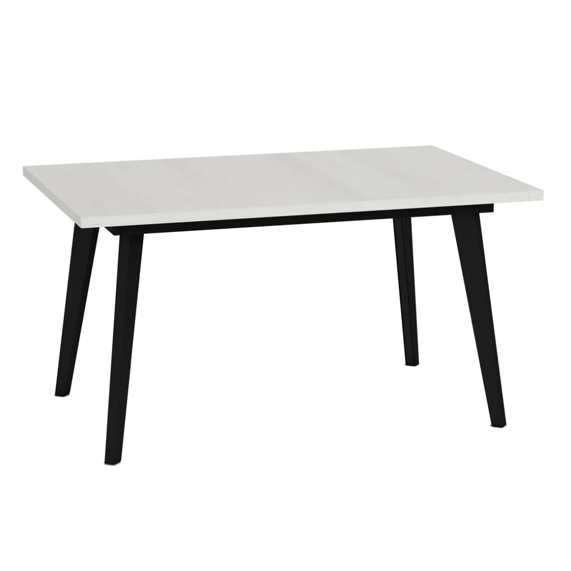 Clearance Muebles tifón Mesa comedor pata metálica inclinada negra EINAR Polar Ext. 90 140(191)
