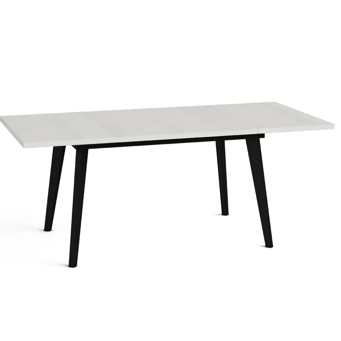 Clearance Muebles tifón Mesa comedor pata metálica inclinada negra EINAR Polar Ext. 90 140(191)