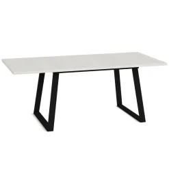 Clearance Muebles tifón Mesa comedor pata metálica trapecio negra EINAR Polar Ext.140(191) 90