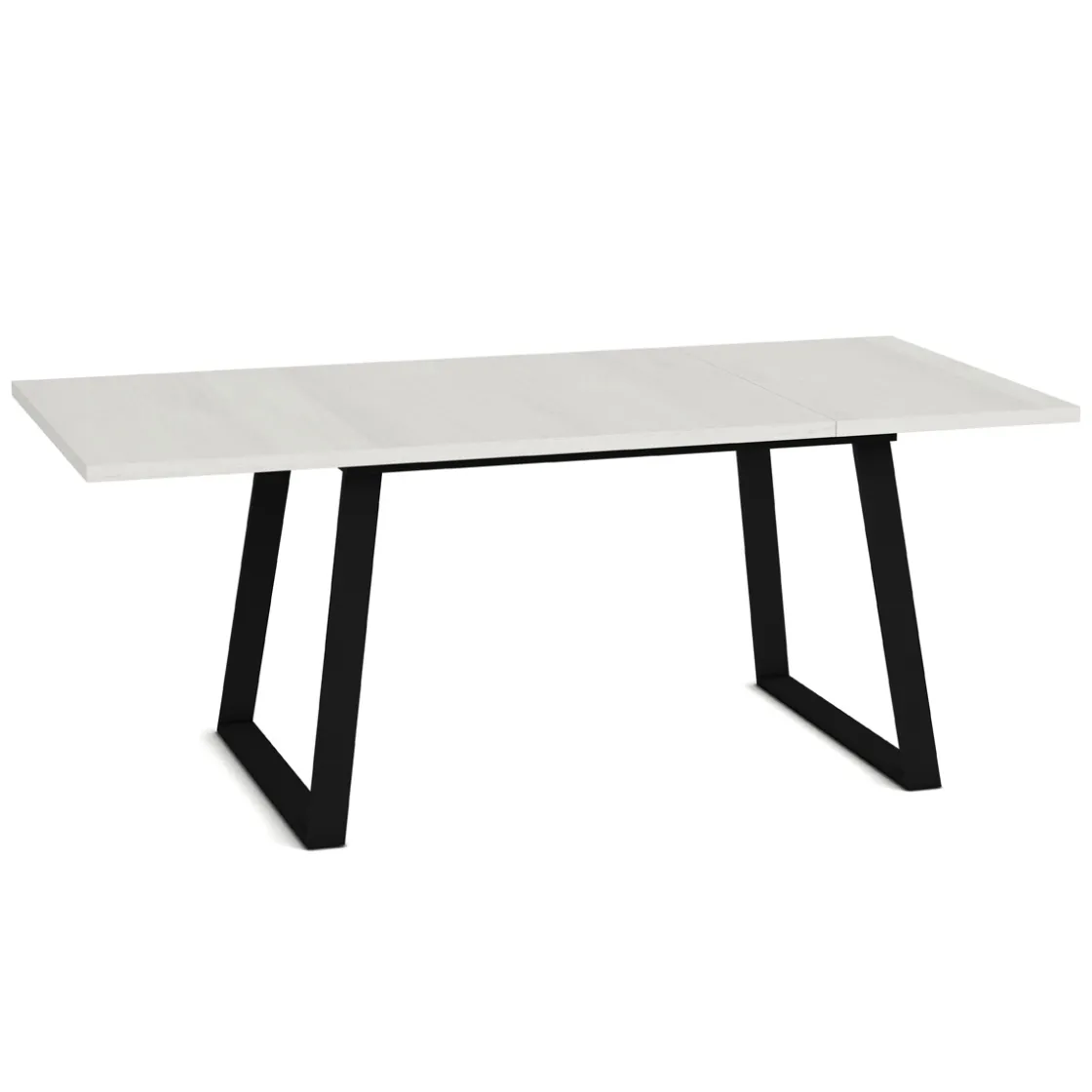 Clearance Muebles tifón Mesa comedor pata metálica trapecio negra EINAR Polar Ext.140(191) 90