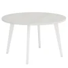 Discount Muebles tifón Mesa comedor redonda pata metalica inclinada blanca EINAR Polar Fija 100 cm. DIAM.
