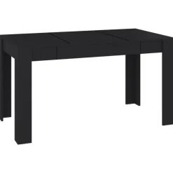 Best Muebles tifón Mesa de comedor de madera contrachapada negro 140x74,5x76 cm Negro