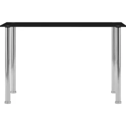 Best Muebles tifón Mesa de comedor de vidrio templado negro 120x60x75 cm Negro