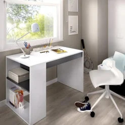 Online Muebles tifón Mesa de estudio o escritorio OTI Blanco-grafito