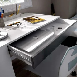 Online Muebles tifón Mesa de estudio o escritorio OTI Blanco-grafito