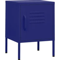 Best Muebles tifón Mesita de noche acero azul marino 35x35x51 cm Azul