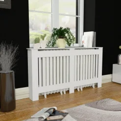 Best Muebles tifón Mueble cubierta para radiador MDF 152 cm Blanco