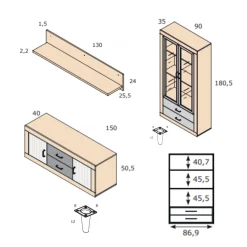 Online Muebles tifón Mueble de salón MARAN 71