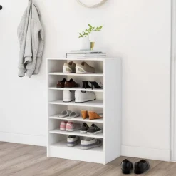 Best Muebles tifón Mueble zapatero de madera contrachapada blanco 60x35x92 cm Blanco
