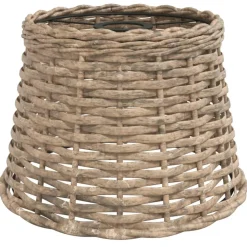 Hot Muebles tifón Pantalla para lámpara de techo mimbre marrón Ø25x17 cm Marrón
