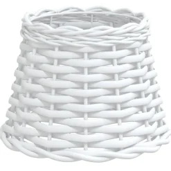 Online Muebles tifón Pantalla para lámpara mimbre blanco Ø20x15 cm Blanco
