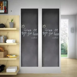 Discount Muebles tifón Pizarra Adhesiva De Pared 0,6 x 3 M 2 Rollos Con Tizas