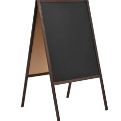 Hot Muebles tifón Pizarra de pie de doble cara madera de cedro 60x80 cm