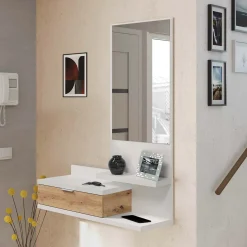 Hot Muebles tifón Recibidor con cajón y espejo MARLET