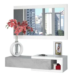 New Muebles tifón Recibidor con cajón y espejo LUNA