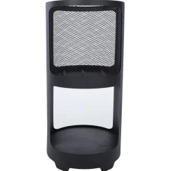 Hot Muebles tifón RedFire Brasero Buffalo de acero negro mate 44x90 cm Negro