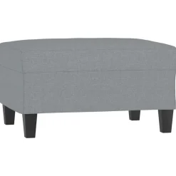 Clearance Muebles tifón Reposapiés de tela gris claro 70x55x41 cm Gris