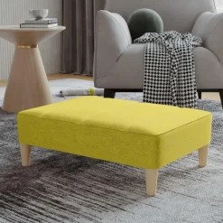 Clearance Muebles tifón Reposapiés de tela verde 78x56x32 cm Verde