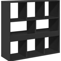 New Muebles tifón Separador de ambientes madera ingeniería negro 100x33x94,5 cm Negro