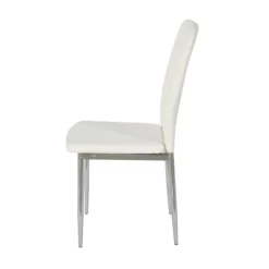 Fashion Muebles tifón Silla de comedor ALANA PU blanco
