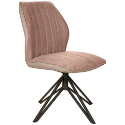 Best Muebles tifón Silla de comedor giratoria NARA Tela Marrón