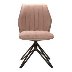 Best Muebles tifón Silla de comedor giratoria NARA Tela Marrón