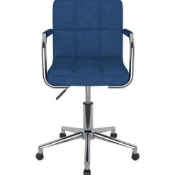 Best Muebles tifón Silla de comedor giratoria tela azul Azul