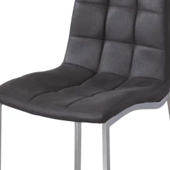 Clearance Muebles tifón Silla de comedor MALVA Tela gris
